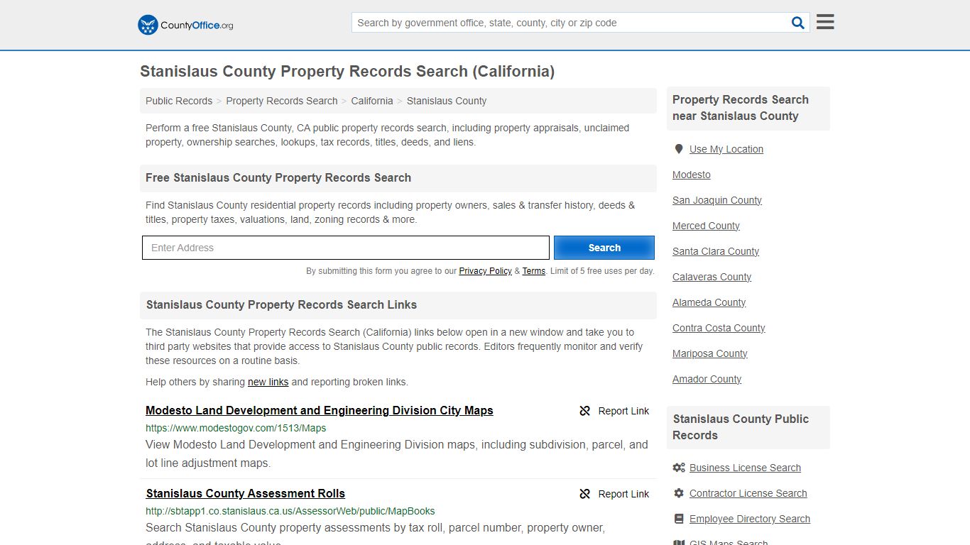 Stanislaus County Property Records Search (California) - County Office