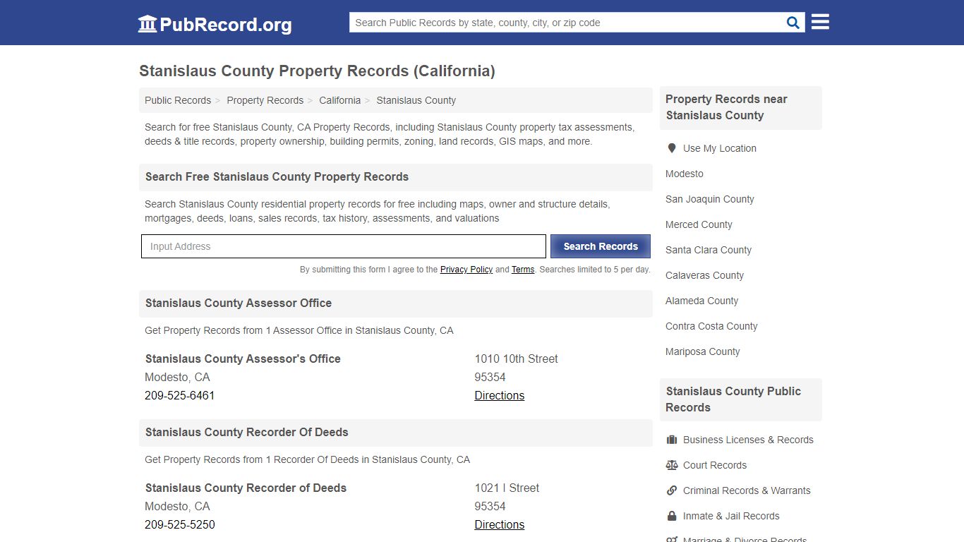 Stanislaus County Property Records (California)